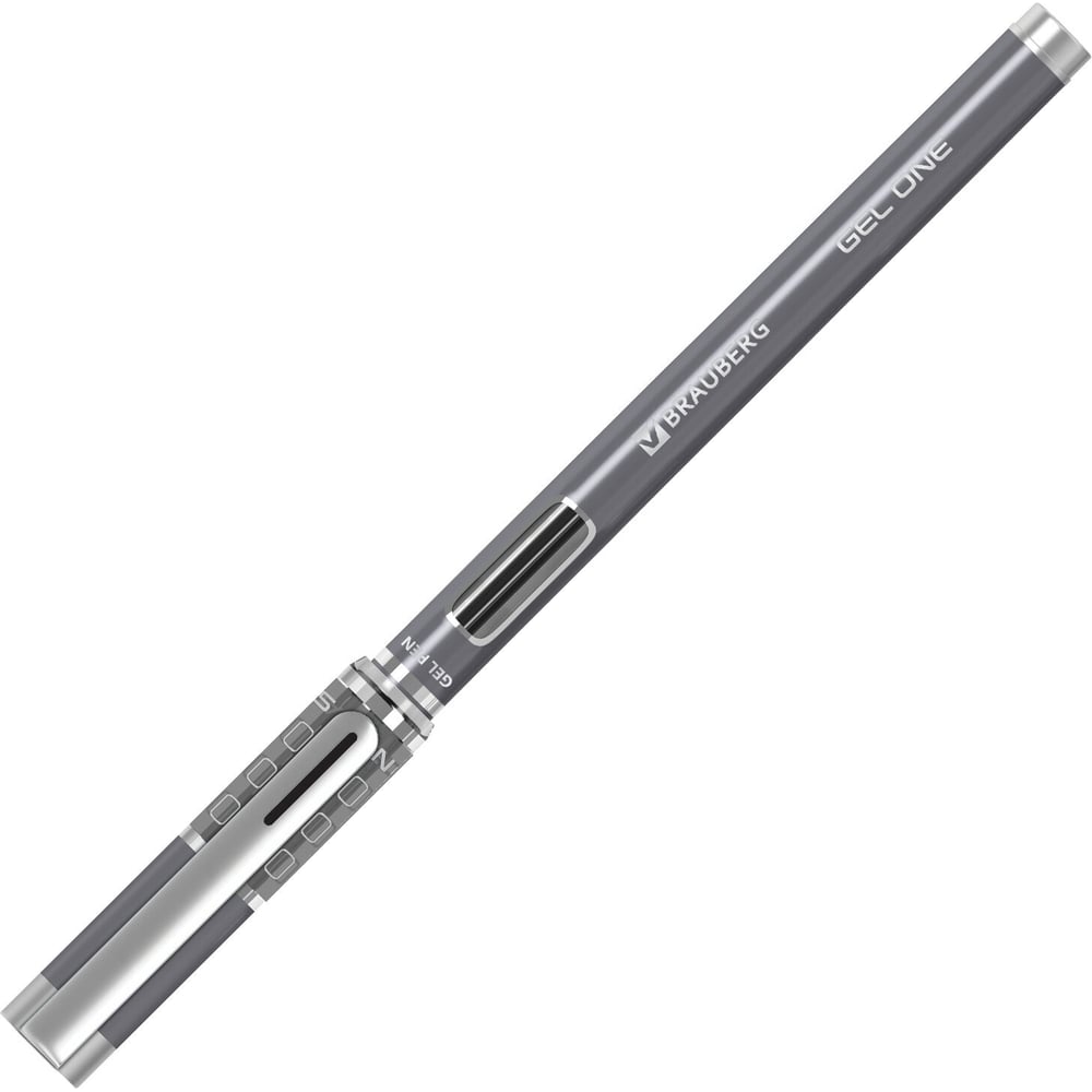 Изображение товара Ручка гелевая BRAUBERG GEL ONE, 12 шт., черная, стандартный узел 0,5мм, линия письма 0,35мм, 144037