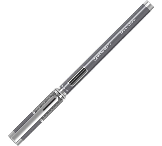 Изображение товара Ручка гелевая BRAUBERG GEL ONE, 12 шт., черная, стандартный узел 0,5мм, линия письма 0,35мм, 144037