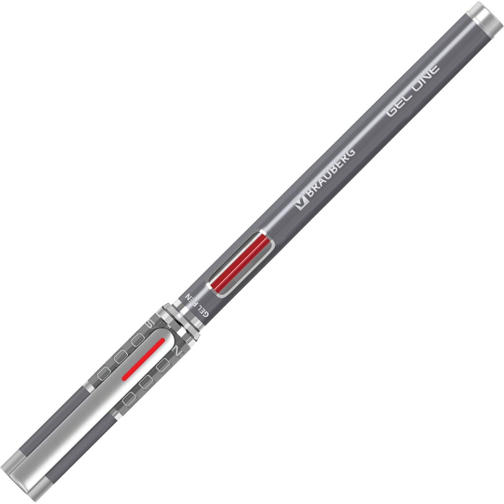 Изображение товара Гелевая ручка BRAUBERG GEL ONE красная, 12 шт., 0,5 мм