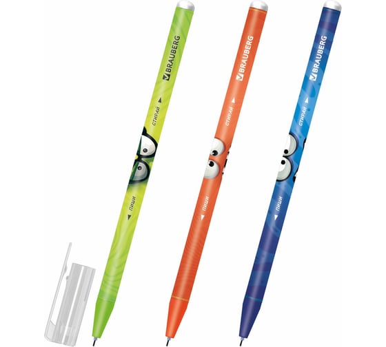 Изображение товара Ручка стираемая гелевая BRAUBERG МОНСТРИКИ, синяя, корпус ассорти, линия 0,35 мм, 144484
