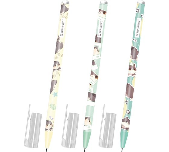 Изображение товара Ручка стираемая гелевая МИЛЫЕ КОТЫ BRAUBERG, синяя, корпус ассорти, линия 0,35 мм 36 шт 144481