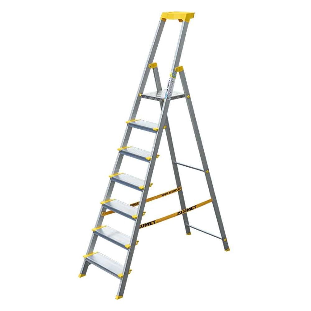 Изображение товара Стремянка алюминиевая Алюмет AS707AK015 профессиональная антикоррозийная 7 ступеней