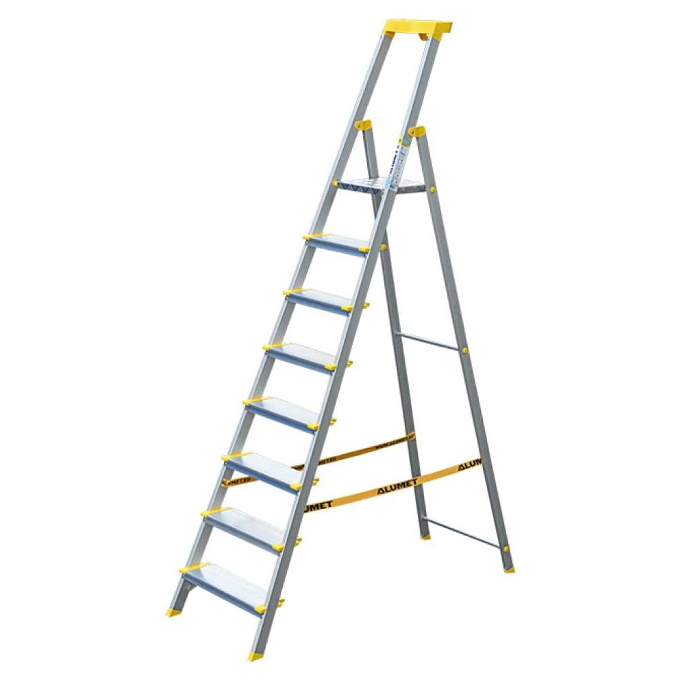 Изображение товара Профессиональная алюминиевая стремянка Алюмет AS708AK015 с анодированным покрытием