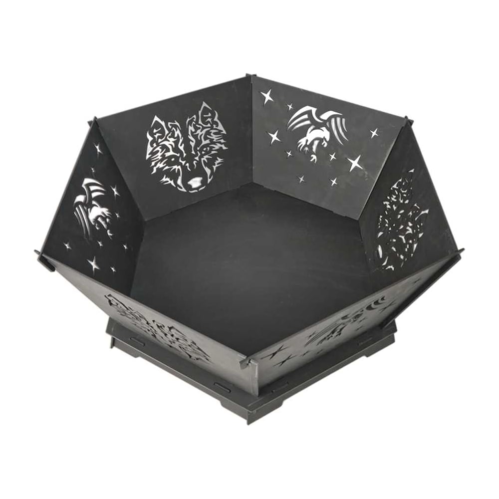 Изображение товара Костровая чаша разборная Калибр ( шестиугольник+дно, сталь 3мм, термокраска) 00000083553