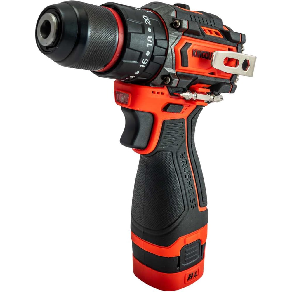 Изображение товара Шуруповерт бесщеточный KINGQUEEN ударный 16.8В патрон 10мм 2 АКБ кейс KQ-902K