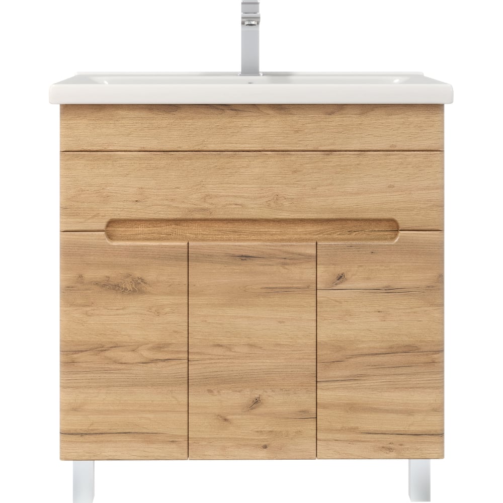 Изображение товара Тумба с раковиной NIKA 80 и Миранда 80 в современном стиле Голд крафт