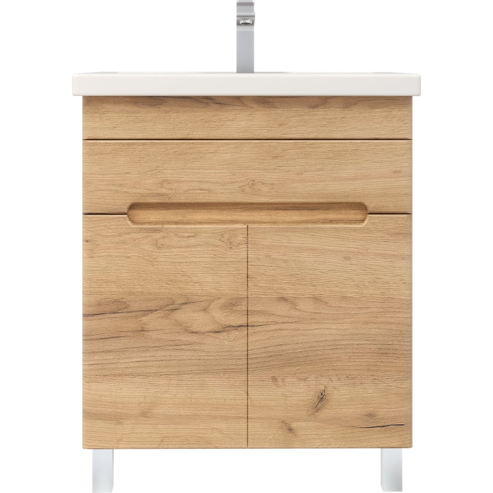 Изображение товара Тумба с раковиной RUVANN NIKA 70 + Фостер 70 в ванную Голд крафт