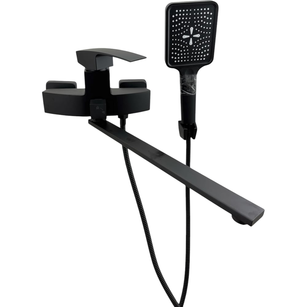 Изображение товара Смеситель для ванны ALOUTE черный однорычажный A1163H с длинным изливом