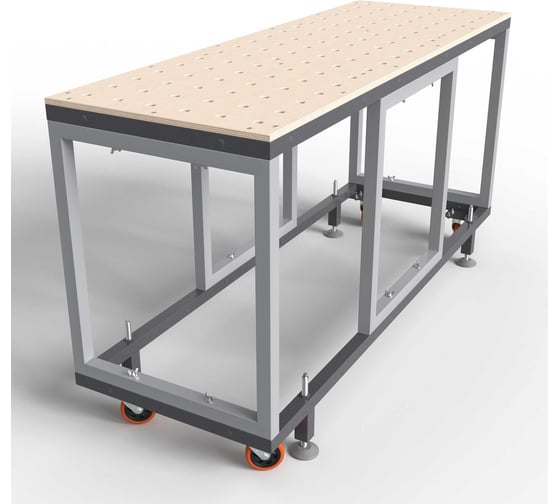 Изображение товара Модульный верстак MFT LUVON 1860Х620х924, усиленный, бело-серый 1 шт. 00079