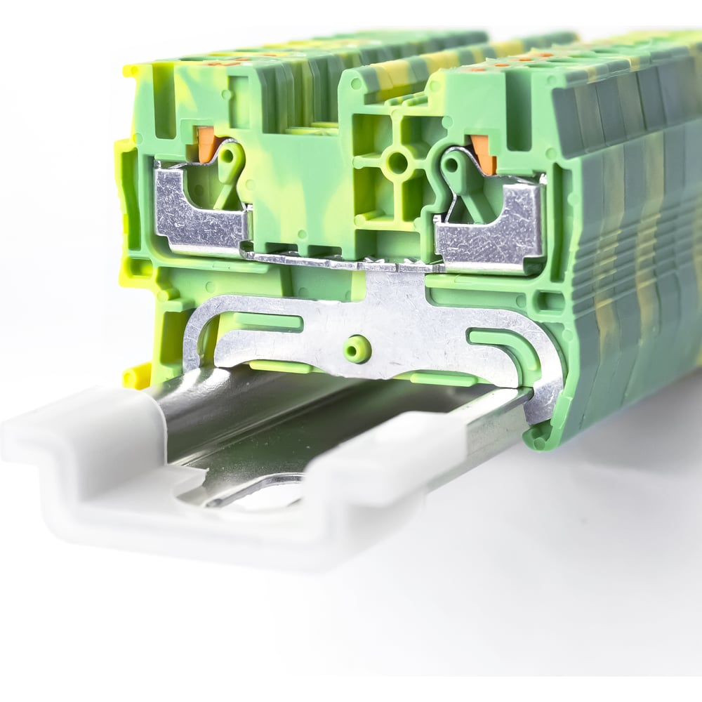 Изображение товара Клемма RYK 2.5 PE-V0 желто-зеленая, огнестойкая, DIN-рейка