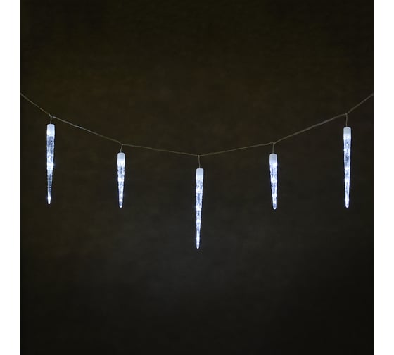Изображение товара Электрогирлянда VEGAS Сосульки 32 холодных LED ламп, контроллер, 8 режимов 55131