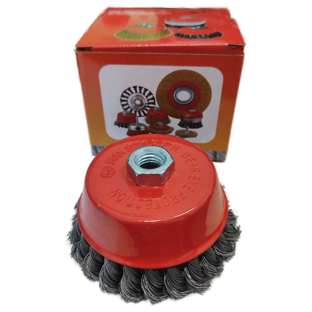 Изображение товара Щетка чашечная ИНКО 100мм М14 для шлифмашин МШУ по бетону металлу кирпичу и камню