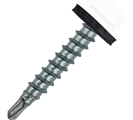 Изображение товара Саморез ADMIRAL STARS кровельный ЦВЕТ Admiral Stars Фас (5,5х38 RAL 9003 бел фас 50 шт) 54396778