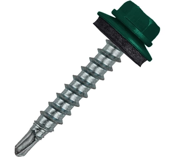 Изображение товара Саморез ADMIRAL STARS кровельный ЦВЕТ Admiral Stars Фас (4,8х35 RAL 6005 тз фас 50 шт) 54393532