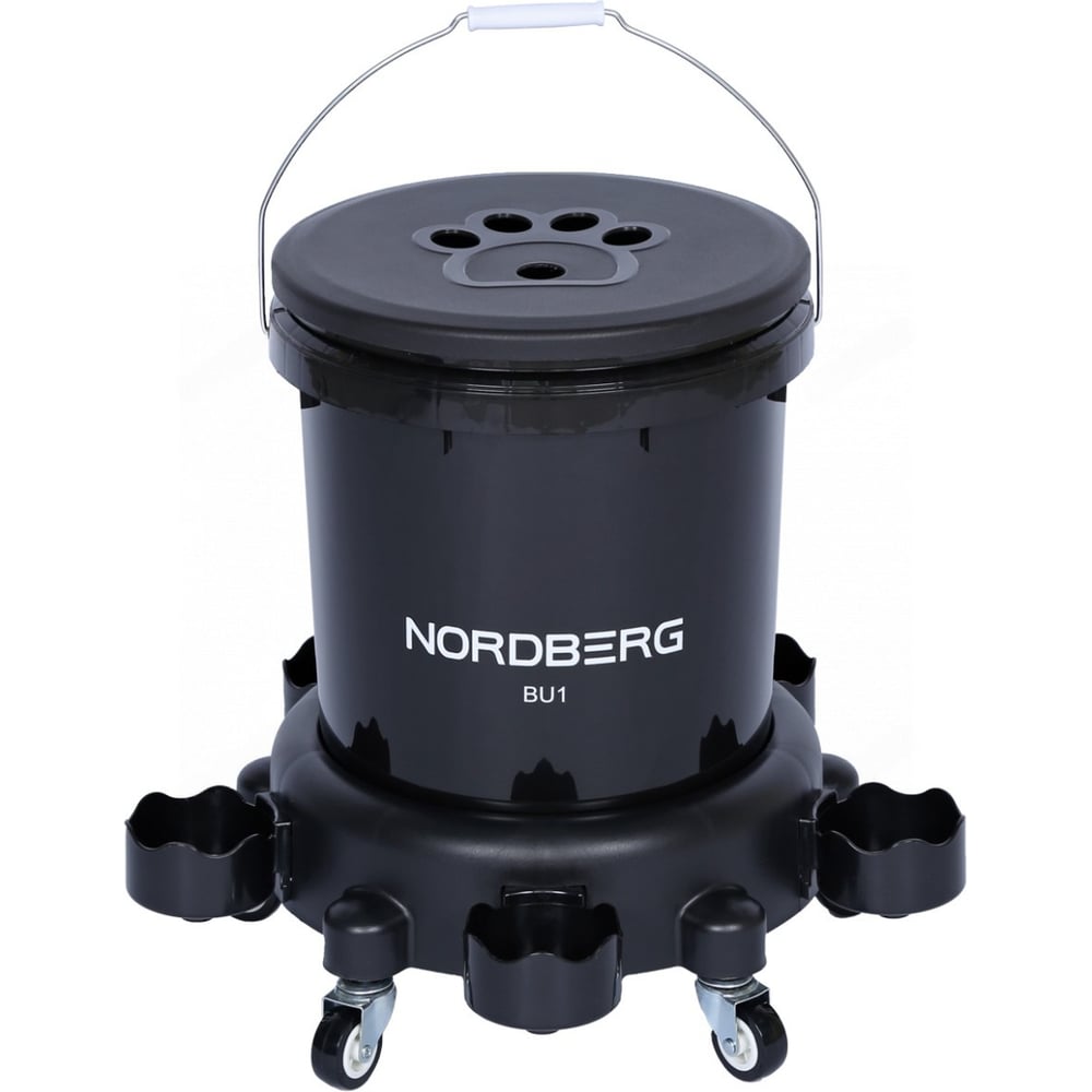 Изображение товара Ведро для мойки NORDBERG на колесах BU1 20 л пластиковое с крышкой