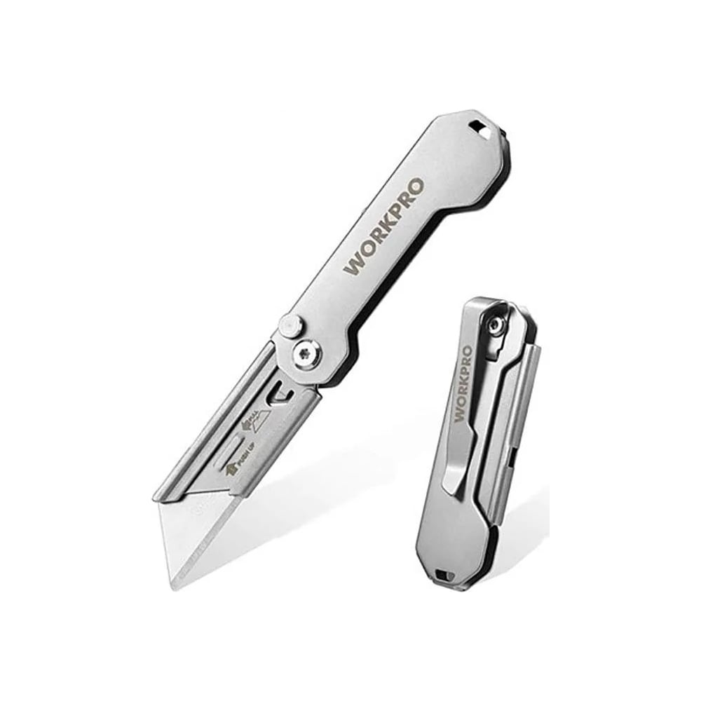 Изображение товара Мини складной нож WORKPRO из нержавеющей стали трапеция WP211016