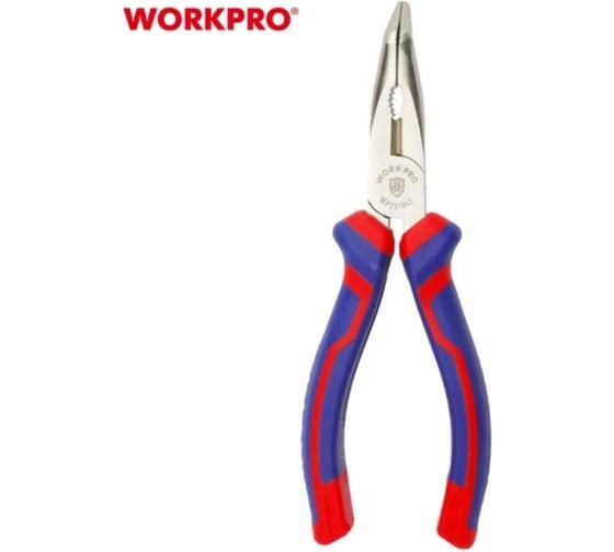 Изображение товара Длинногубцы изогнутые WORKPRO 200 мм Ni-Fe WP231043