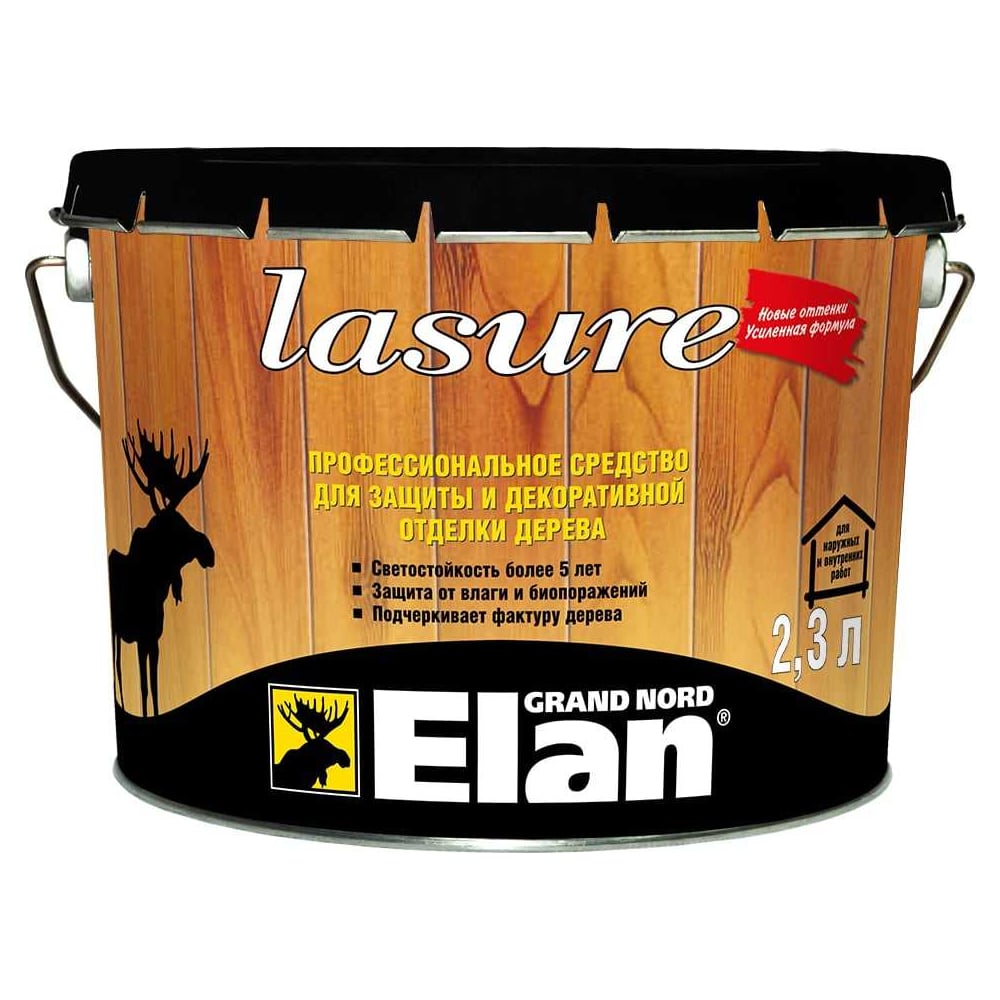 Изображение товара Лазурь ALPA Элан Тик 2,3л долговечная защита деревянных поверхностей