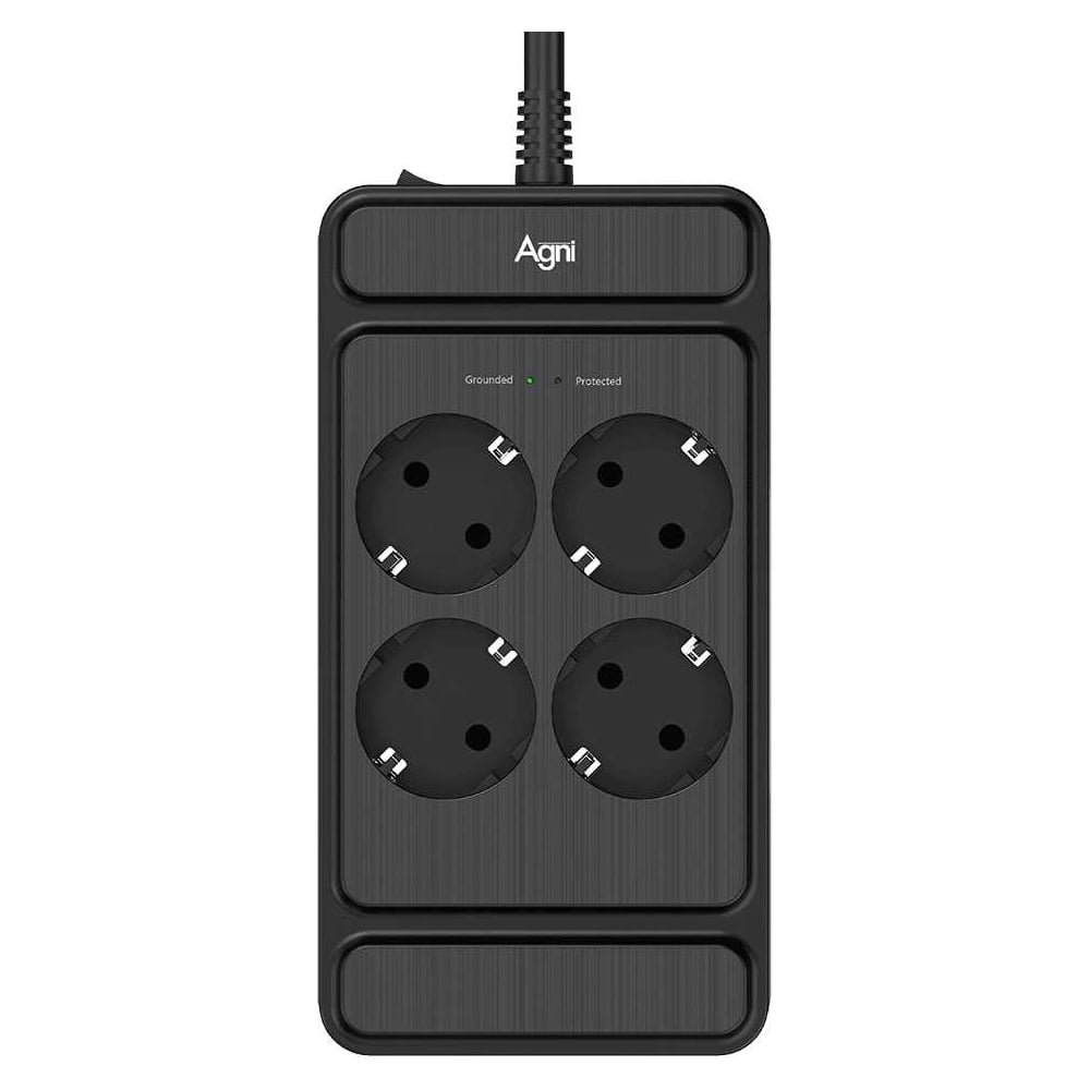 Изображение товара Сетевой фильтр AGNI плоский 4 розетки 3м черный TP-FS4E-3m-black
