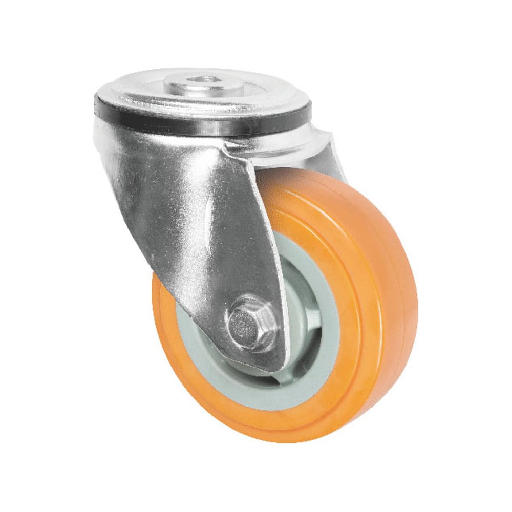 Изображение товара Колесная опора Inford с полиуретановым контактом и шарикоподшипником 100 мм