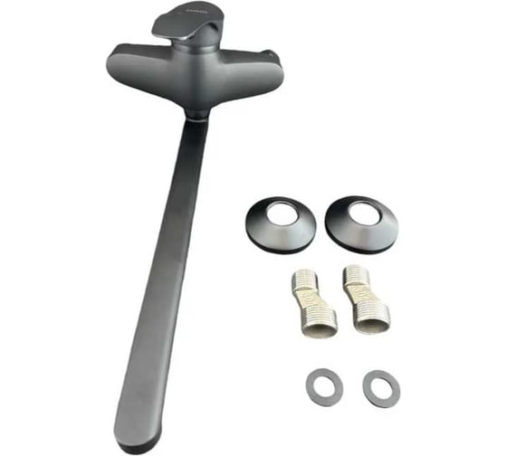 Изображение товара Смеситель для кухни ALOUTE настенный, с длинным изливом, черный A0153H