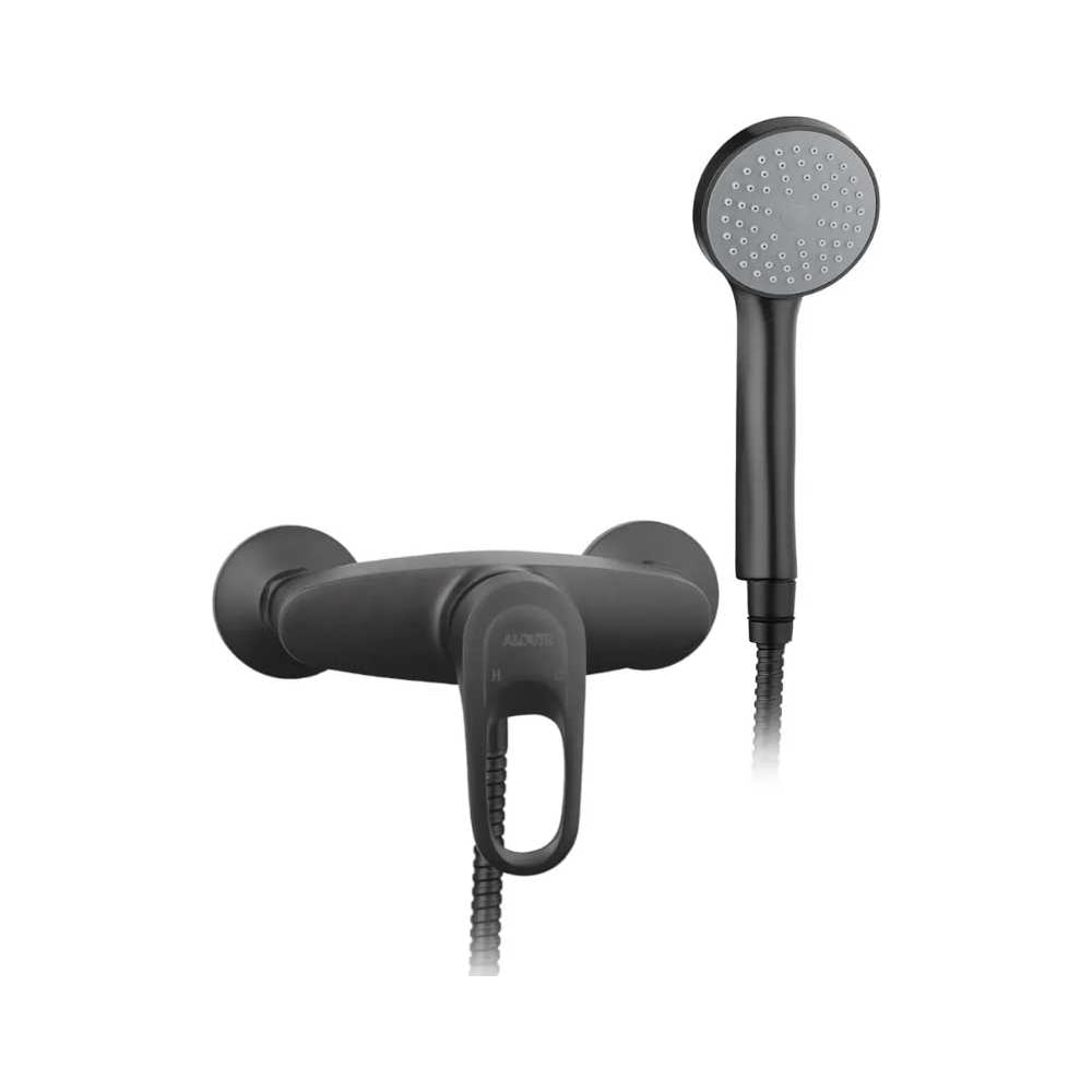 Изображение товара Смеситель для ванны ALOUTE настенный с длинным изливом графит модель A3153Y