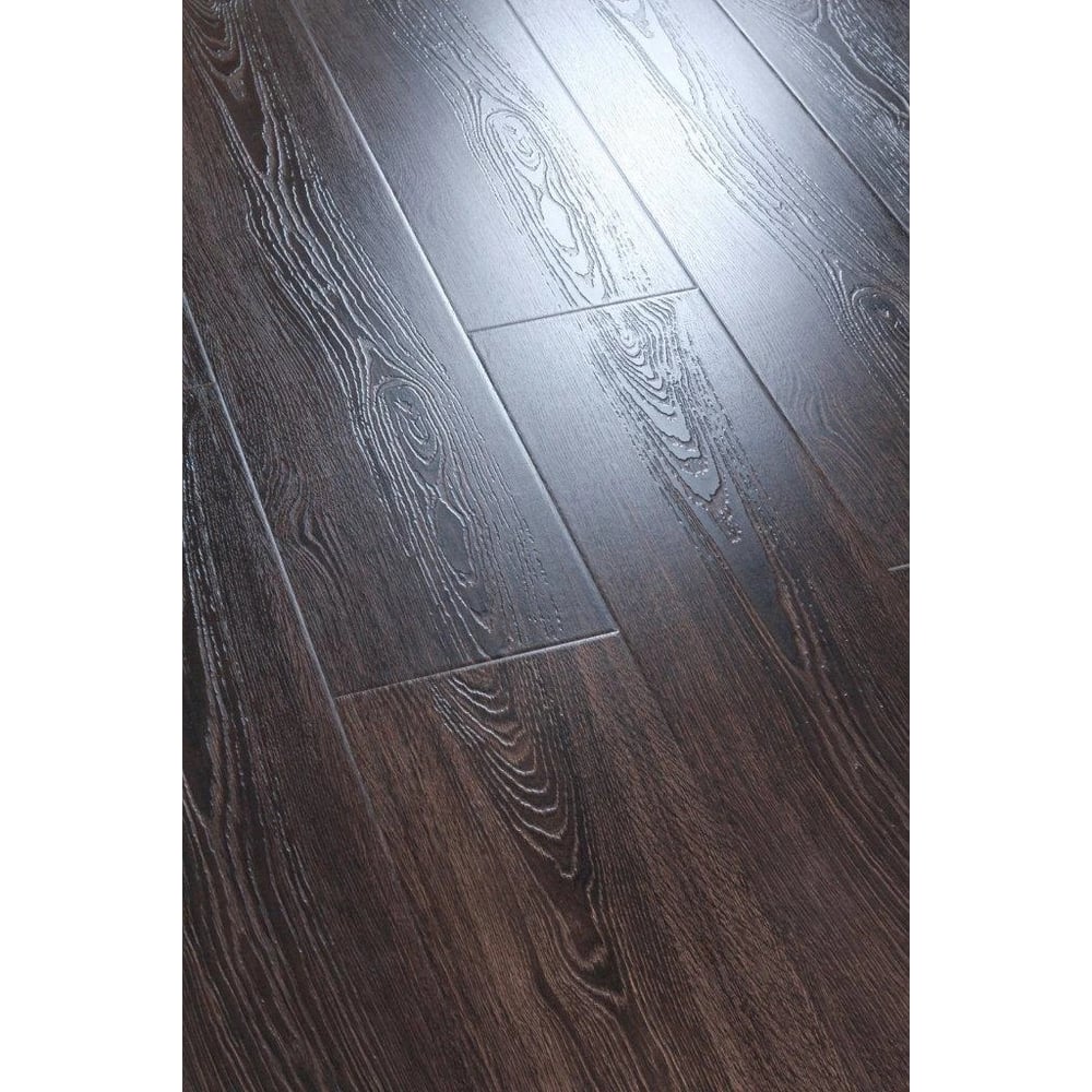 Изображение товара Ламинат Floorwood MATfloors Brilliant АС6/34 4U Wax 1215х240х12мм темно-коричневый