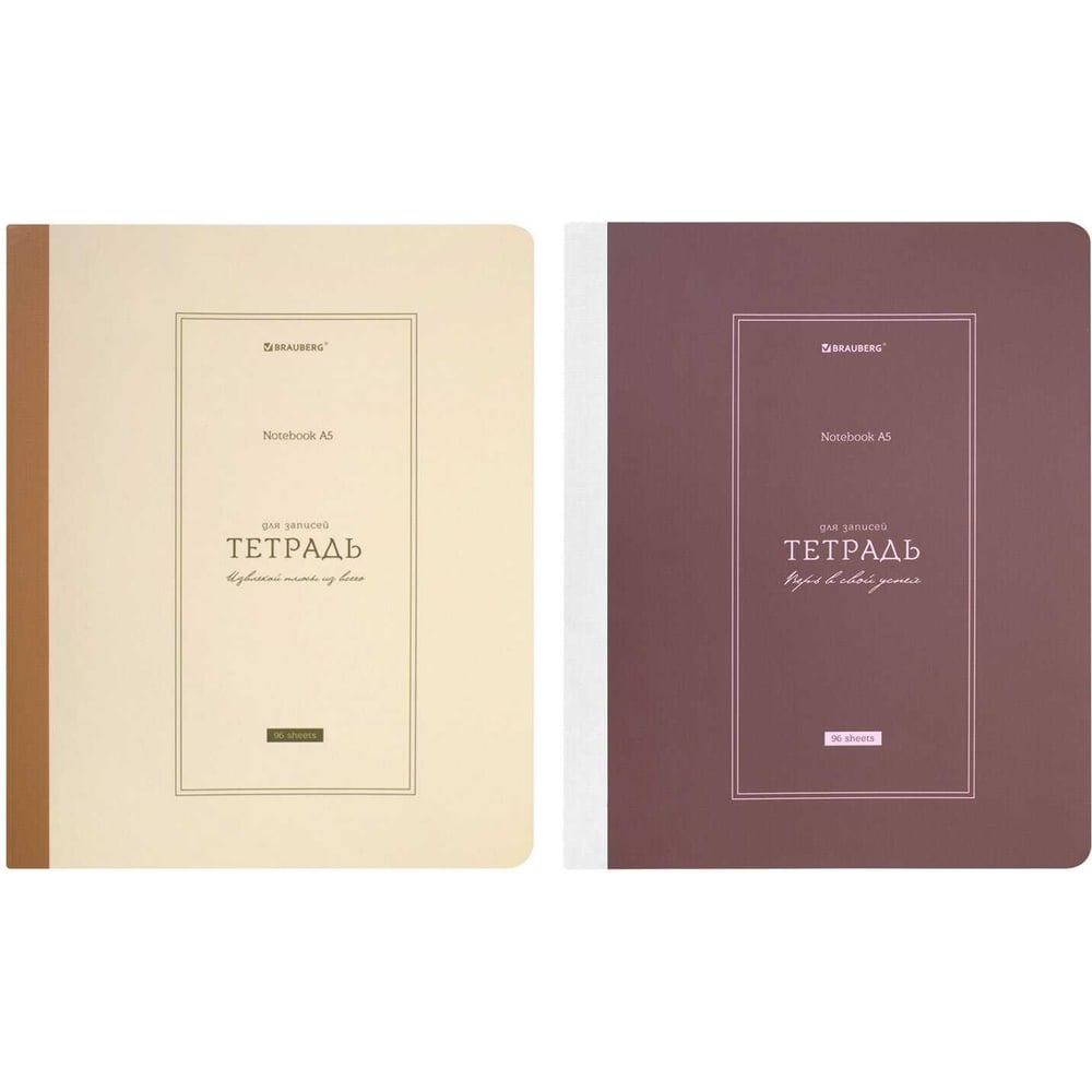 Изображение товара Тетради BRAUBERG ДЭК А5 96 листов комплект 2 шт мягкая обложка сшивка