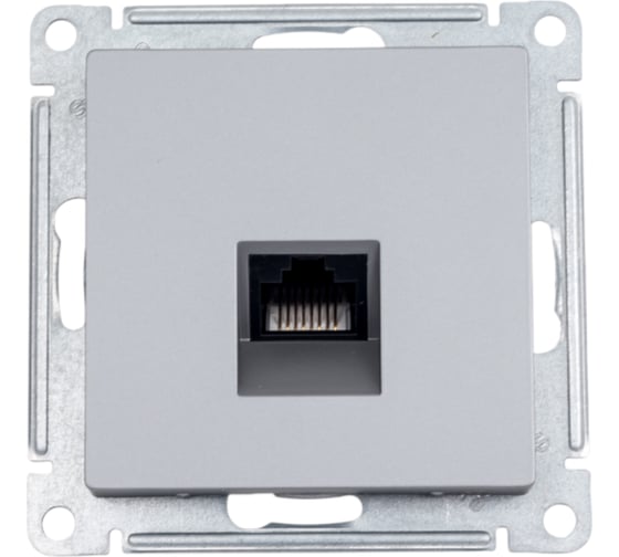 Изображение товара Компьютерная розетка Systeme Electric AtlasDesign Сталь RJ45, механизм SE ATN000983