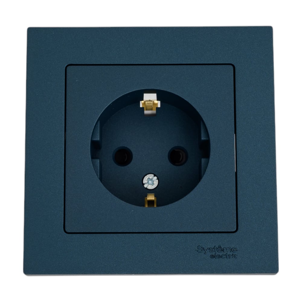 Изображение товара Розетка Systeme Electric Atlas Design Изумруд с защитными шторками 16A