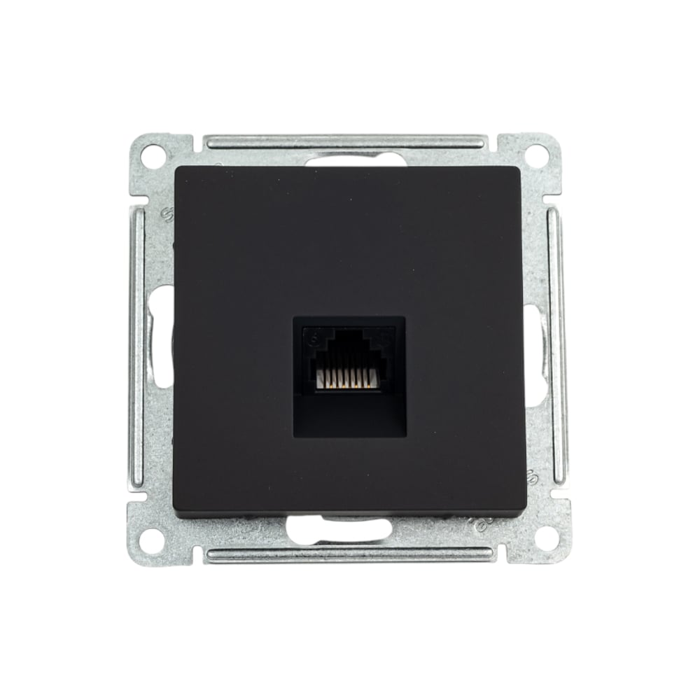 Изображение товара Телефонная розетка Systeme Electric AtlasDesign Карбон RJ11 для встроенного монтажа