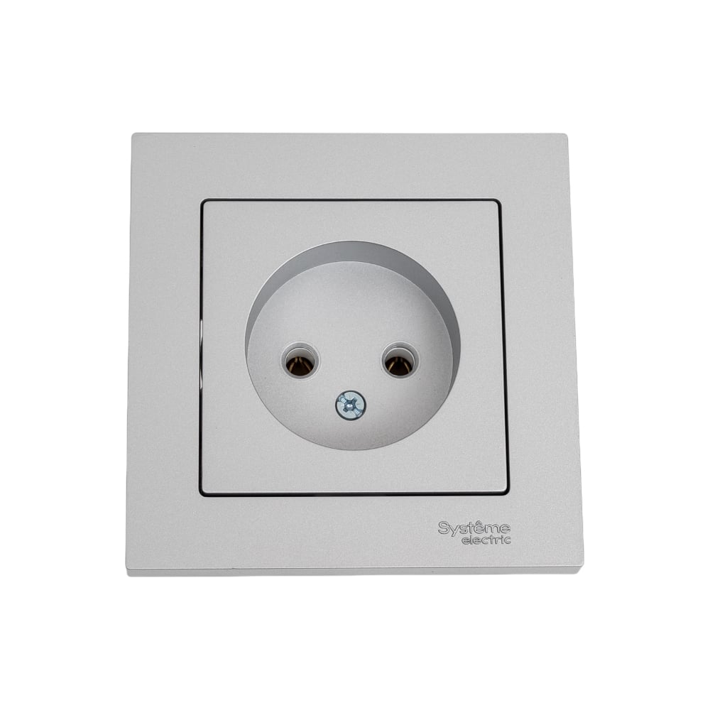 Изображение товара Розетка Systeme Electric AtlasDesign 16А алюминий в сборе IP20