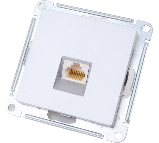 Изображение товара Телефонная Schneider розетка Electric AtlasDesign Алюминий RJ11, механизм SE ATN000381