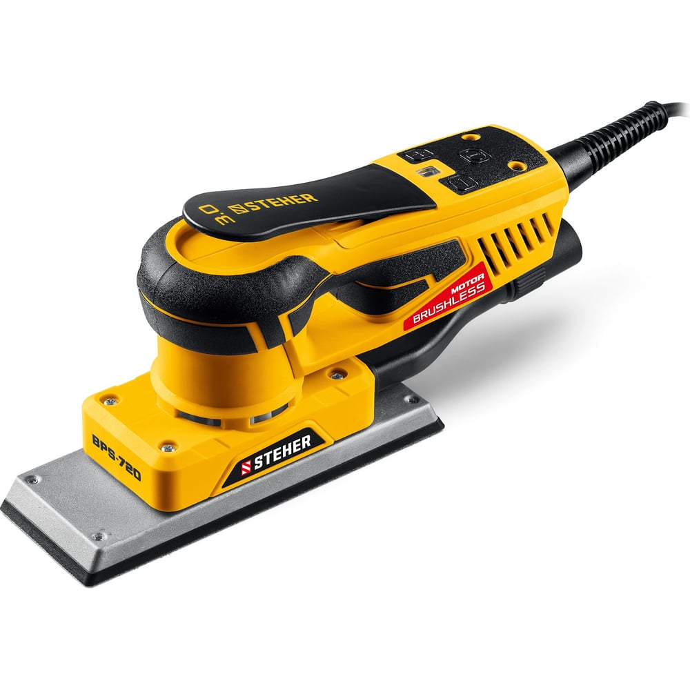 Изображение товара Бесщеточная плоскошлифовальная машина STEHER 70x198 мм 300 Вт BPS-720