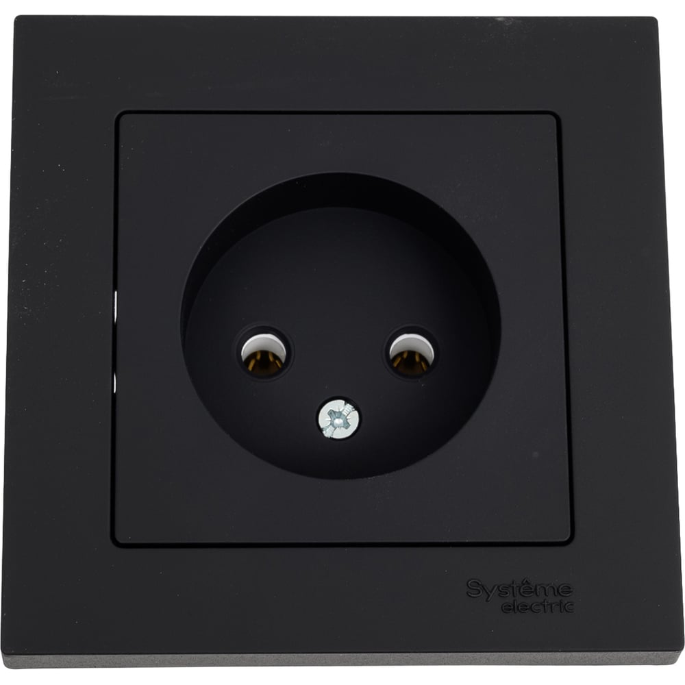 Изображение товара Розетка Systeme Electric AtlasDesign Карбон 16А без заземления