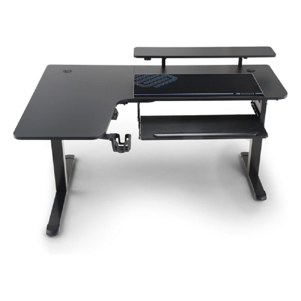 Изображение товара Угловой компьютерный стол для геймеров с электроприводом и подсветкой EUREKA ERK-L60L-B-PRO-V1-EU