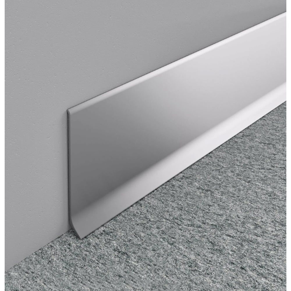 Изображение товара Плинтус алюминиевый ООО ЭлитПроф L-образный 60х10х3000 мм,  анодированное серебро АПЛ 60 АСР 300