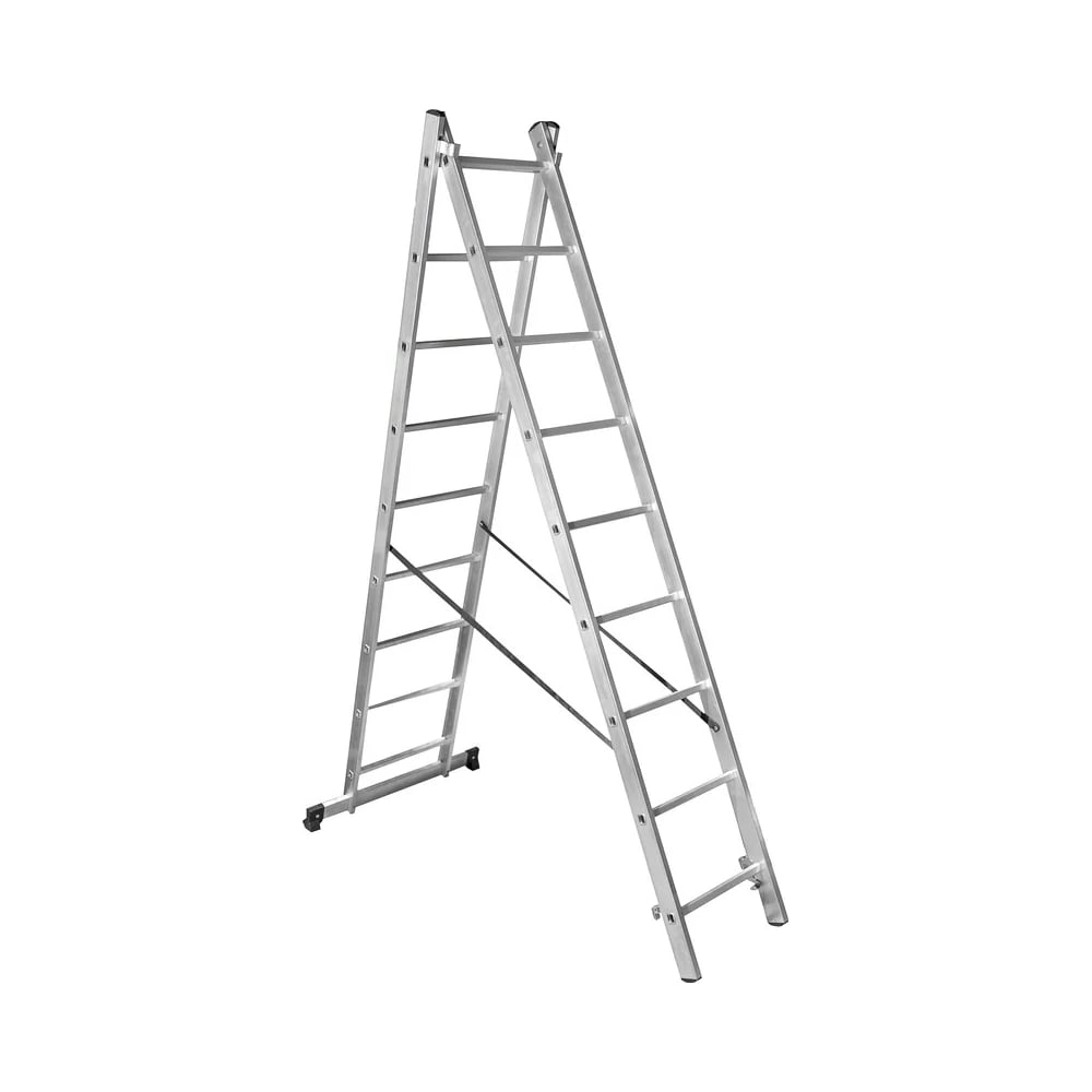 Изображение товара Двухсекционная алюминиевая лестница Inforce 2x9 ЛП-02-25 профессиональная