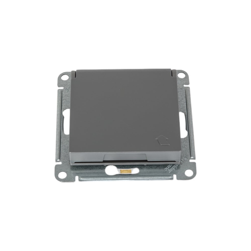 Изображение товара Розетка Systeme Electric AtlasDesign Сталь 16А с шторками и крышкой встраиваемая