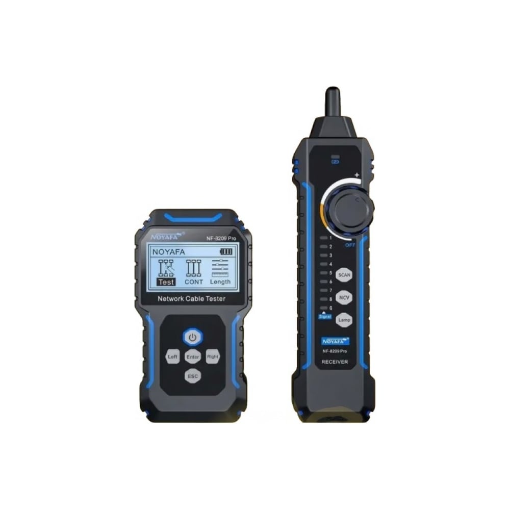 Изображение товара Кабельный тестер Noyafa NF-8209PRO N216 для витой пары с подсветкой и тестированием кабелей