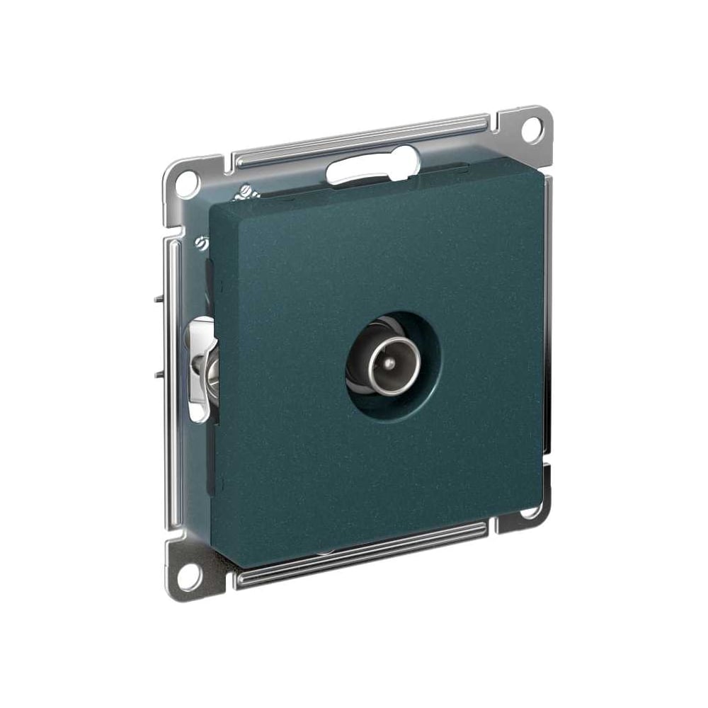 Изображение товара Розетка TV Systeme Electric AtlasDesign изумруд проходная 4DB, механизм с накладкой