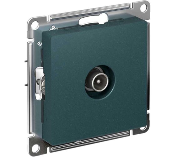 Изображение товара Розетка TV Systeme Electric AtlasDesign Изумруд проходная 4DB, механизм SE ATN000892