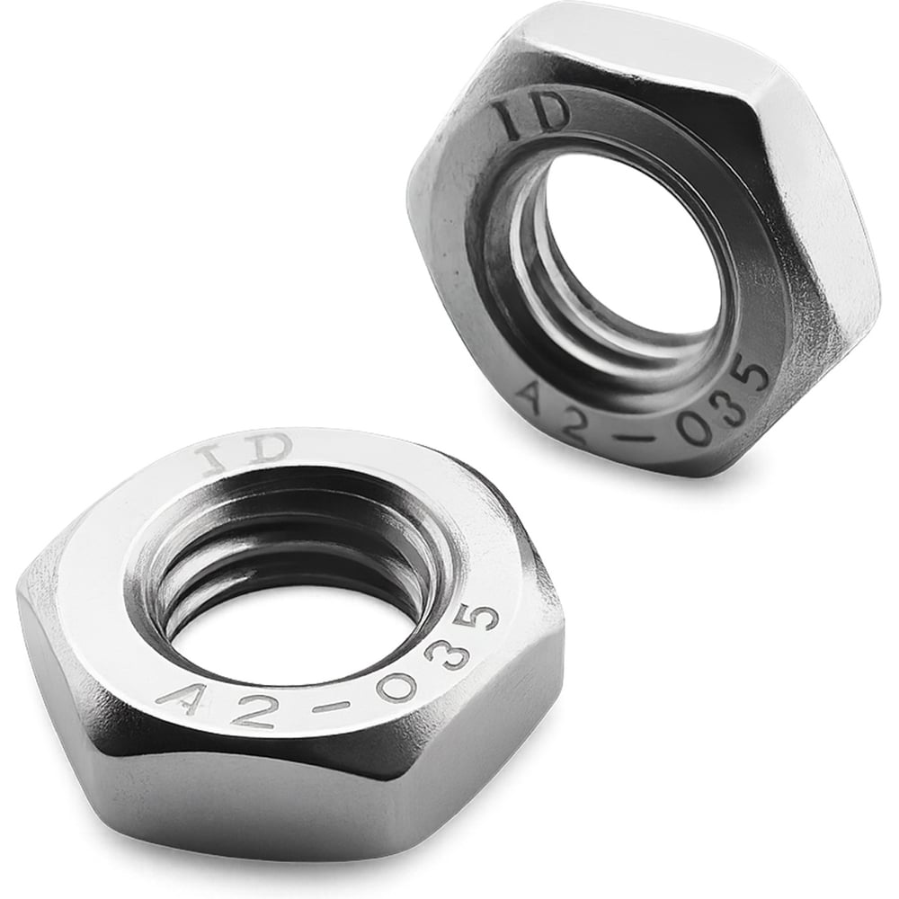 Изображение товара Гайка KREPFIELD нержавеющая сталь, М12 DIN 439 А2 шестигранная низкая 8 шт. 439А2ГАЙКАМ12-8