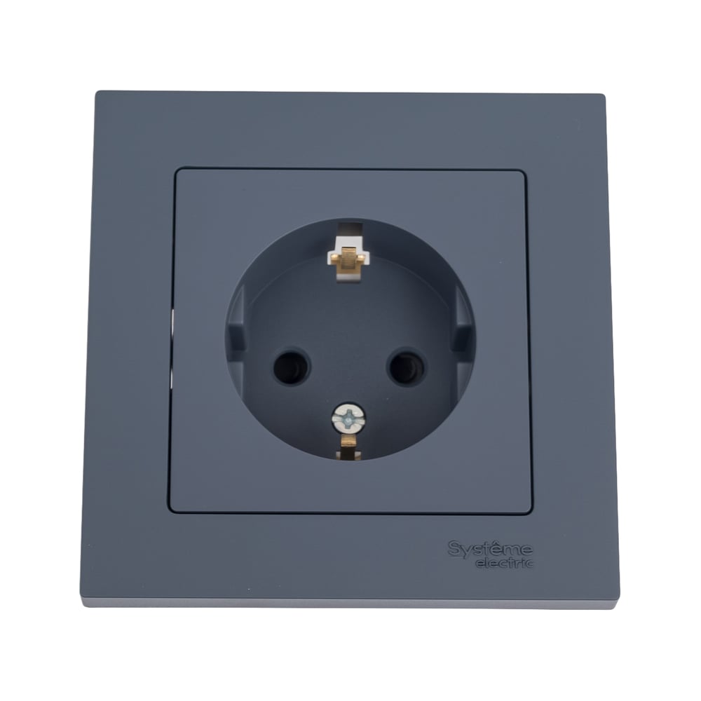 Изображение товара Розетка Systeme Electric AtlasDesign Грифель с шторками 16А