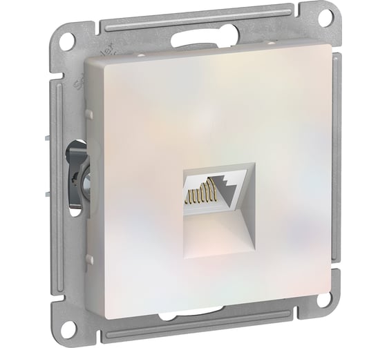 Изображение товара Компьютерная розетка Systeme Electric AtlasDesign Жемчуг RJ45, кат. 6A, механизм SE ATN000486