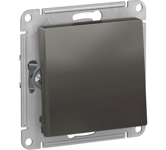 Изображение товара Переключатель Systeme Electric AtlasDesign Сталь 1-клавишный, сх.6, 10АХ, механизм SE ATN000961