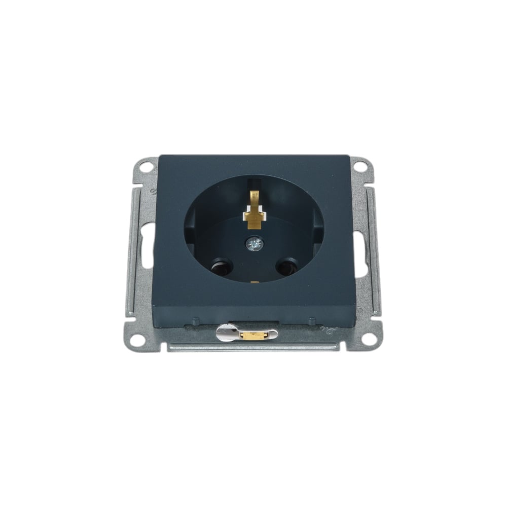 Изображение товара Розетка силовая Systeme Electric AtlasDesign Изумруд 16А с защитными шторками