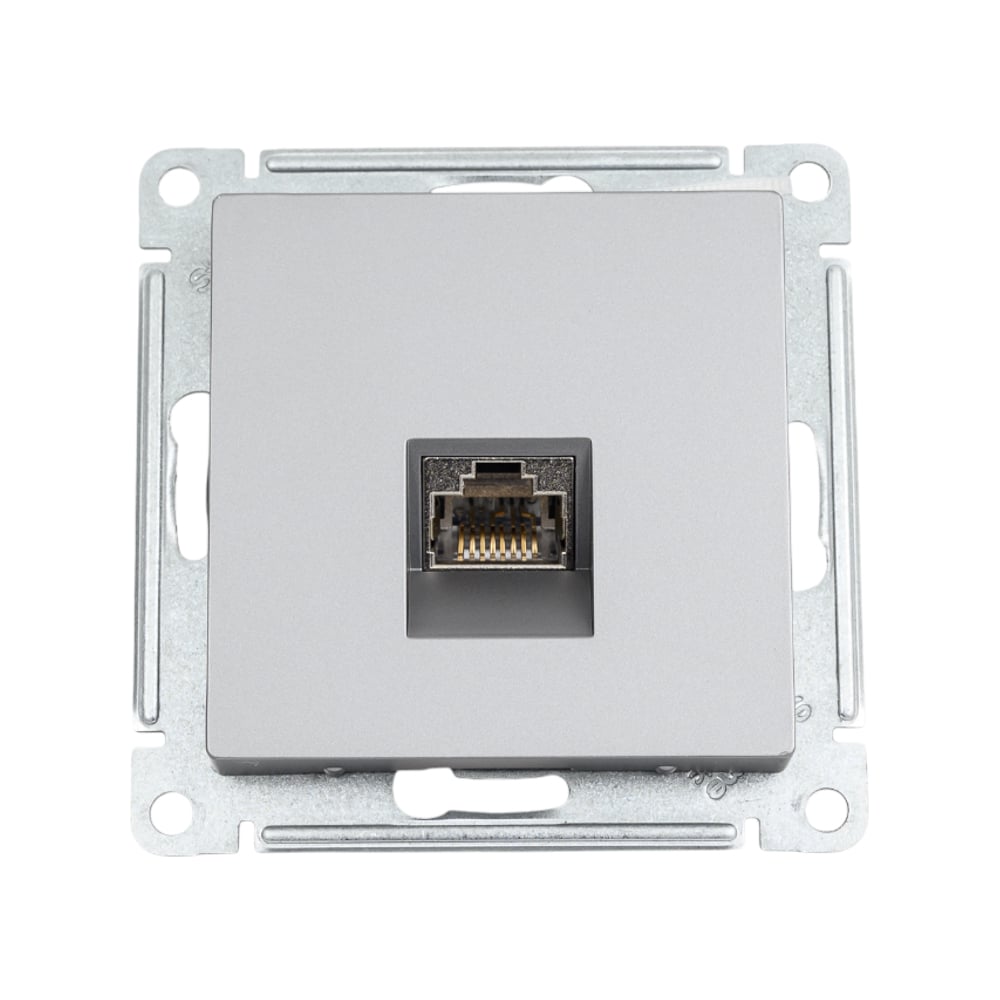 Изображение товара Компьютерная розетка Systeme Electric AtlasDesign Сталь RJ45, кат. 6A