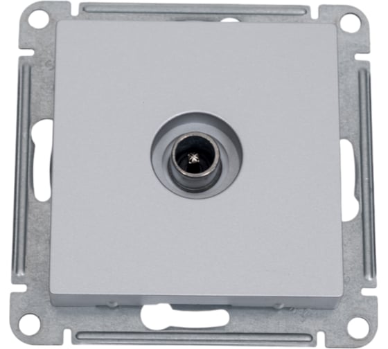 Изображение товара Розетка TV Systeme Electric AtlasDesign Алюминий проходная 4DB, механизм SE ATN000392