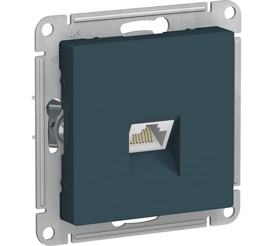 Изображение товара Компьютерная розетка Systeme Electric AtlasDesign Изумруд RJ45, кат. 6A, механизм SE ATN000886